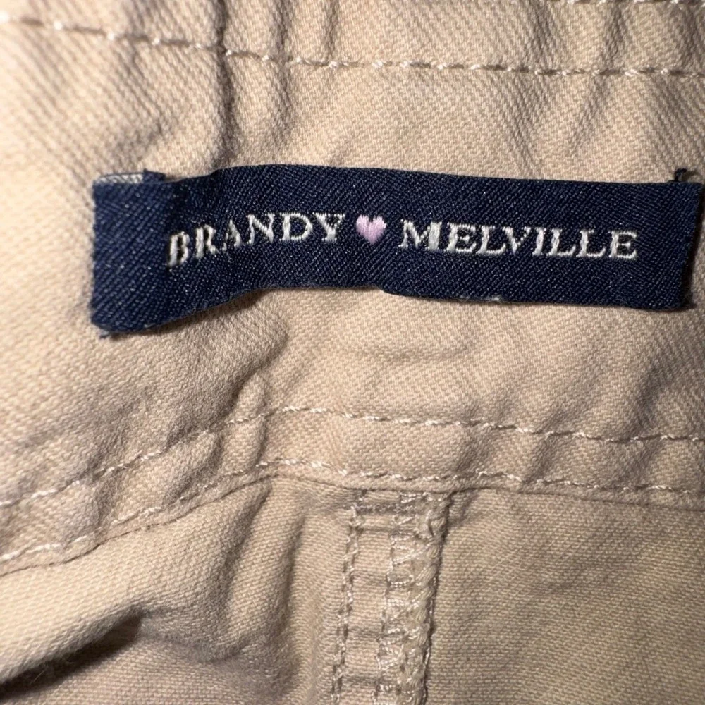 Brandy Melville Khaki Cargo Mini Skirt Tan Utility Y2K Low Rise‎ Streetwear
